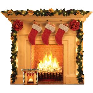 Christmas Fireplace Festive Cardboard Cutout / Standup / Standee - Stocking Xmas Christmas Fireplace Festive Cardboard Cutout / Standup / Standee - Stocking Xmas