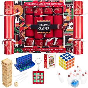 Kreativekraft Christmas Crackers Pack Of 6, Mini Games Or Wind Up Toys For Kids Kreativekraft Christmas Crackers Pack Of 6, Mini Games Or Wind Up Toys For Kids