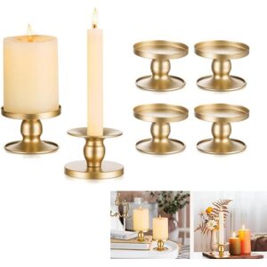 Huilimei 4pcs Gold Taper Candle Holders, Metal Candlestick Holders For Taper Candle, Can Huilimei 4pcs Gold Taper Candle Holders, Metal Candlestick Holders For Taper Candle, Can