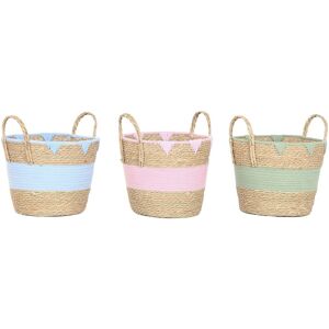 Decorative Basket Home Esprit Blue Green Pink Natural Children'S 36 X 36 X 37 Decorative Basket Home Esprit Blue Green Pink Natural Children'S 36 X 36 X 37