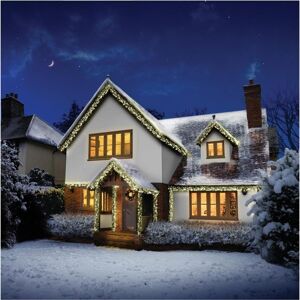 Festive Fun Cluster Christmas Lights 1440 Led Warm White With Clear Cable & Timer, 18.6m Festive Fun Cluster Christmas Lights 1440 Led Warm White With Clear Cable & Timer, 18.6m