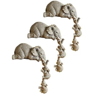 Sodial 2x(3pcs Cute Elephant Hug Doll Resin Handicraft Decoration Home Decor Gift4915 Sodial 2x(3pcs Cute Elephant Hug Doll Resin Handicraft Decoration Home Decor Gift4915