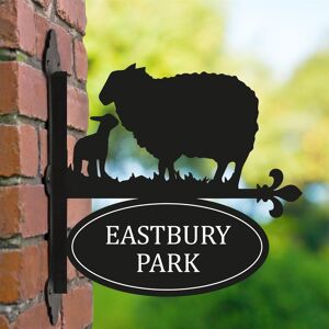 Black Country Metal Works Sheep Iron Bracketed House Name Sign Black Country Metal Works Sheep Iron Bracketed House Name Sign