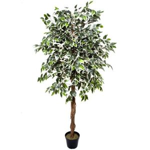 Greenbrokers Premium Artificial Variegated Ficus Tree 180cm Potted Plant, Green Greenbrokers Premium Artificial Variegated Ficus Tree 180cm Potted Plant, Green