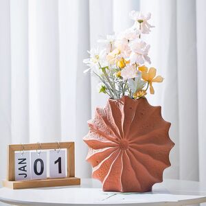 Creative Labs Large Terracotta Conch Vase Creative Ceramic Dry Flower Holder Creative Labs Large Terracotta Conch Vase Creative Ceramic Dry Flower Holder