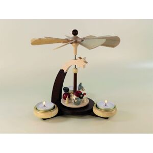 Kunsthandwerk Ullrich Design Tealight Pyramid Dark Brown/natural Gnome Modern Bxh 19.5x19cm New Kunsthandwerk Ullrich Design Tealight Pyramid Dark Brown/natural Gnome Modern Bxh 19.5x19cm New