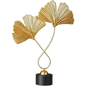 Sodial 4x(Home Decor Iron Golden Ginkgo Leaf Ornaments With 2 Leaves And Base5996 Sodial 4x(Home Decor Iron Golden Ginkgo Leaf Ornaments With 2 Leaves And Base5996