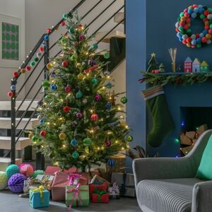 Home Habitat 6ft Pre Lit Upswept Mixed Tip Christmas Tree - Green Home Habitat 6ft Pre Lit Upswept Mixed Tip Christmas Tree - Green