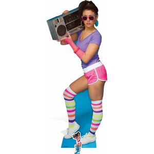 Boombox Girl 1980'S Lifesize And Mini Cardboard Cutout / Standee / Standup Boombox Girl 1980'S Lifesize And Mini Cardboard Cutout / Standee / Standup