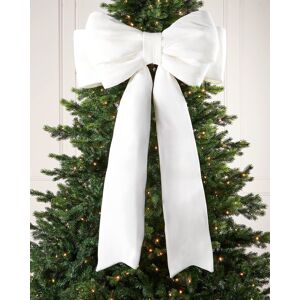Werchristmas White Velvet Christmas Bow 140 Cm Tree, Door & Wreath Decoration Werchristmas White Velvet Christmas Bow 140 Cm Tree, Door & Wreath Decoration