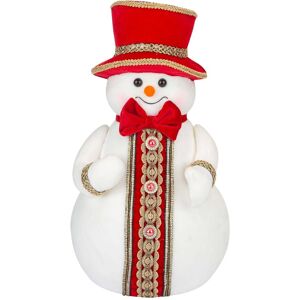Vfm E-Store Christmas Snowman Decoration 39cm X 20cm White X 1 Vfm E-Store Christmas Snowman Decoration 39cm X 20cm White X 1