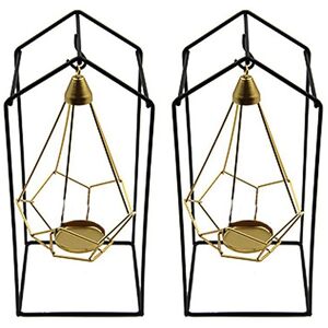 Sodial 3x(Iron Hanging Candle Holder,Hanging Geometric Candle Holder With4505 Sodial 3x(Iron Hanging Candle Holder,Hanging Geometric Candle Holder With4505