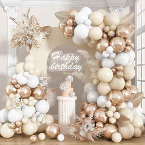 Does Not Apply 142pcs Sand White And Gold Balloon Arch Kit, Cream White Beige Garland Kit With Does Not Apply 142pcs Sand White And Gold Balloon Arch Kit, Cream White Beige Garland Kit With