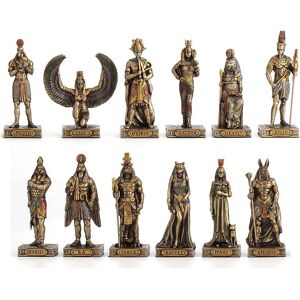 Bronze Egyptian Mythology Miniature Statue Set Veronese Design Bronze Egyptian Mythology Miniature Statue Set Veronese Design
