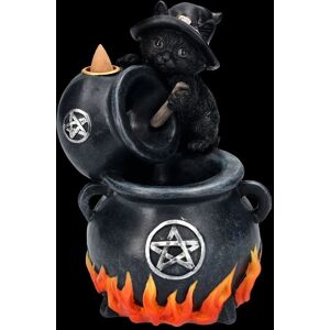 Figuren Shop Gmbh Backflow Incense Holder - Cat With Cauldron - Fantasy Decorations Figuren Shop Gmbh Backflow Incense Holder - Cat With Cauldron - Fantasy Decorations