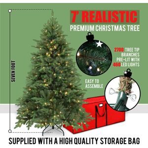 Madefor.Living 7ft Richmond Fir Winter Pre-Lit Artificial Christmas Tree With Storage Bag Madefor.Living 7ft Richmond Fir Winter Pre-Lit Artificial Christmas Tree With Storage Bag