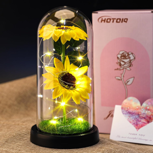 Does Not Apply Birthday Gifts For Women, Artificial Sunflower In Glass Dome Is A Unique Gifts F Does Not Apply Birthday Gifts For Women, Artificial Sunflower In Glass Dome Is A Unique Gifts F