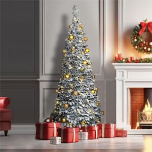 St Helens Home & Garden Gold Christmas Tree 7ft Pre-Lit LED Xmas Decor Festive Rapid Assembly St Helens Home & Garden Gold Christmas Tree 7ft Pre-Lit LED Xmas Decor Festive Rapid Assembly