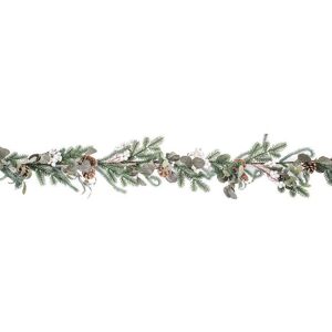Festive Fun 1.8m Eucalyptus Mistletoe Decorative Xmas Garland Glittered Festive Fun 1.8m Eucalyptus Mistletoe Decorative Xmas Garland Glittered