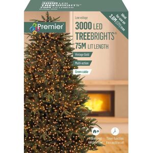 Premier 3000 Led Multi-Action Treebrights Christmas Lights Timer - Vintage Gold Premier 3000 Led Multi-Action Treebrights Christmas Lights Timer - Vintage Gold