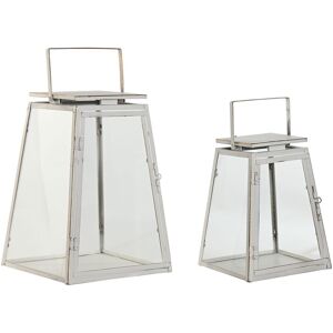 Lantern Set Home Esprit White Golden Metal Crystal Modern 26 X 26 X 38,5 Cm [ Lantern Set Home Esprit White Golden Metal Crystal Modern 26 X 26 X 38,5 Cm [
