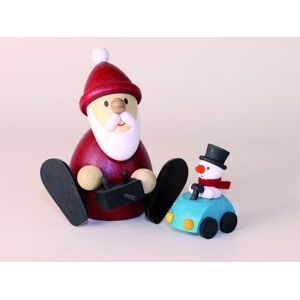 Kunsthandwerk Ullrich Wood Figure Santa Claus With Car Hxw 8, 3x8, 5cm New Seiffen Ore Mountains Deco Kunsthandwerk Ullrich Wood Figure Santa Claus With Car Hxw 8, 3x8, 5cm New Seiffen Ore Mountains Deco