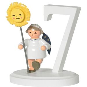 Kwo Kunstgewerbe-Werkstätten Olbernhau Gmbh Minifigure Angel With Number 7 " Wxdxh = 8x4x7cm New Wood Figure Winter Kwo Kunstgewerbe-Werkstätten Olbernhau Gmbh Minifigure Angel With Number 7 " Wxdxh = 8x4x7cm New Wood Figure Winter
