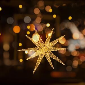 Premier Decorations 3d Hanging Light Up Starburst Warm White Leds Premier Indoor/outdoor Decoration Premier Decorations 3d Hanging Light Up Starburst Warm White Leds Premier Indoor/outdoor Decoration