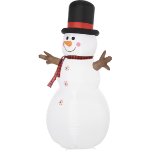 Homcom 6ft Giant Inflatable Snowman Christmas Deco Led Lights Accessories Cute Family Homcom 6ft Giant Inflatable Snowman Christmas Deco Led Lights Accessories Cute Family