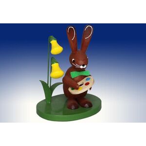 Fa. Volker Zenker Erzgebirgische Volkskunst Easter Decoration Easter Bunny With Color Palette Height 7.5cm New Bunny Figure Fa. Volker Zenker Erzgebirgische Volkskunst Easter Decoration Easter Bunny With Color Palette Height 7.5cm New Bunny Figure