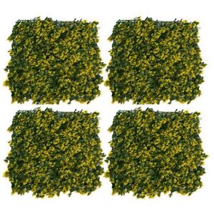 Greenbrokers Yellow Artificial Green Wall Hedge Leaf Foliage (Pack Of 4) Greenbrokers Yellow Artificial Green Wall Hedge Leaf Foliage (Pack Of 4)
