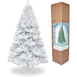 Shatchi 6ft Christmas Tree 550 Tips White Alaskan Pine 1.8m X-Mass Tree With Metal Stand Shatchi 6ft Christmas Tree 550 Tips White Alaskan Pine 1.8m X-Mass Tree With Metal Stand