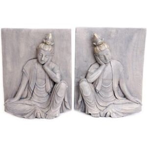 Sil 3d Buddha Plaque 50cm With Gold Touch Ideal For Home Decor & Gift Bu0074a Sil 3d Buddha Plaque 50cm With Gold Touch Ideal For Home Decor & Gift Bu0074a