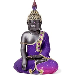 Puckator Decorative Thai Buddha Figurine - Purple & Black Dream Meditation Ornament 30cm Puckator Decorative Thai Buddha Figurine - Purple & Black Dream Meditation Ornament 30cm