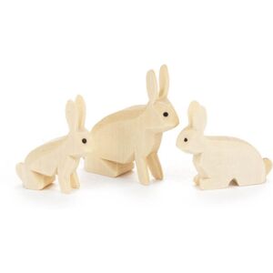 Großhandel Dregeno Reifentier Hasensatz 3 Pieces Height Approx 2.5 Cm New Reifenvieh Wooden Animals Großhandel Dregeno Reifentier Hasensatz 3 Pieces Height Approx 2.5 Cm New Reifenvieh Wooden Animals