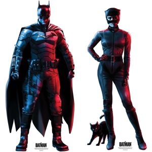 The Batman And Catwoman Mini Cardboard Cutout Double Pack - Red Blue Style The Batman And Catwoman Mini Cardboard Cutout Double Pack - Red Blue Style