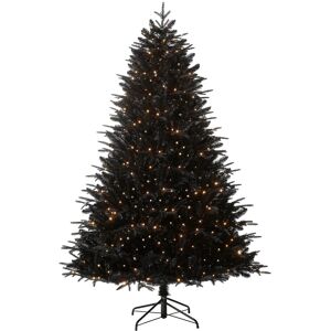 Werchristmas Pre-Lit Christmas Tree Mixed Pine Black, 6 Ft, Christmas Decoration Werchristmas Pre-Lit Christmas Tree Mixed Pine Black, 6 Ft, Christmas Decoration