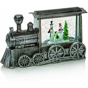 Premier Christmas Led Water Spinner Glitter Snow Globe Train 3 Snowman Lantern 29cm Long Premier Christmas Led Water Spinner Glitter Snow Globe Train 3 Snowman Lantern 29cm Long