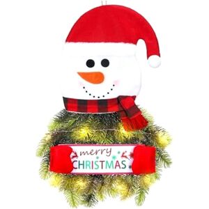 Sodial 3x(Christmas Wreath With Light Christmas Hanging Sign Front Door Wall1436 Sodial 3x(Christmas Wreath With Light Christmas Hanging Sign Front Door Wall1436