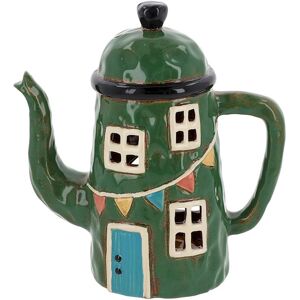 Shudehill Giftware Village Pottery Green Teapot House Tealight Holder Boxed Jd340341 Shudehill Giftware Village Pottery Green Teapot House Tealight Holder Boxed Jd340341