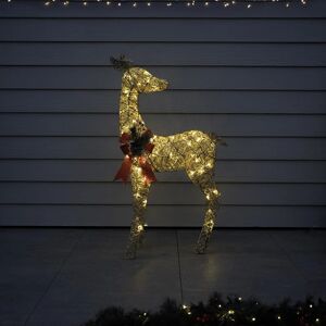 Gold Glitter Reindeer With Led Lights Christmas Xmas Festive Decoration Outdoor Gold Glitter Reindeer With Led Lights Christmas Xmas Festive Decoration Outdoor