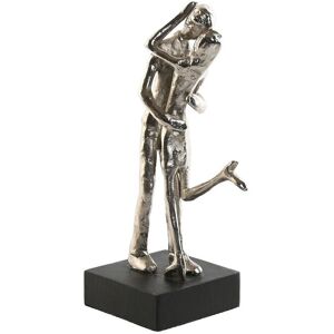 Decorative Figure Home Esprit Black Silver Pair 14 X 10 X 29 Cm Decorative Figure Home Esprit Black Silver Pair 14 X 10 X 29 Cm