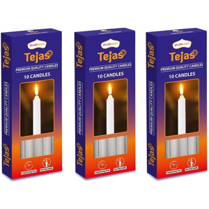 Does Not Apply Tejas Unscented Taper Candles, 6 Inch Ivory Candlesticks, Premium Quality Smokel Does Not Apply Tejas Unscented Taper Candles, 6 Inch Ivory Candlesticks, Premium Quality Smokel