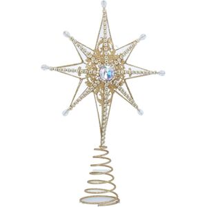 Gold Star Christmas Tree Topper Gem Wire - Gisela Graham Gold Star Christmas Tree Topper Gem Wire - Gisela Graham