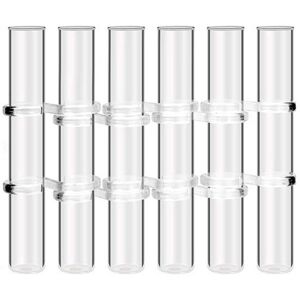 Sodial 2x(6pcs Hinged Flower Vase Clear Glass Test Tube Hanging Flower Holder For6029 Sodial 2x(6pcs Hinged Flower Vase Clear Glass Test Tube Hanging Flower Holder For6029