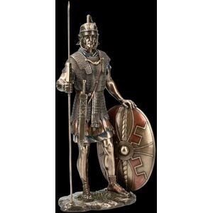 Roman Knight Figure With Spear - Veronese Statue Legionary Bronzed Roman Knight Figure With Spear - Veronese Statue Legionary Bronzed