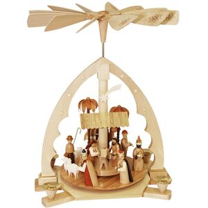 Richard Glässer Seiffen German Christmas Pyramid Nativity Scene, Height 40 Cm / 16 Inch, .. Rg 16132 New Richard Glässer Seiffen German Christmas Pyramid Nativity Scene, Height 40 Cm / 16 Inch, .. Rg 16132 New