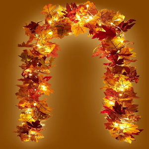 Branded 2 Pack Autumn Garland With Led Lights – 5.8ft Fall Maple Leaf Decor For Thanksgi Branded 2 Pack Autumn Garland With Led Lights – 5.8ft Fall Maple Leaf Decor For Thanksgi