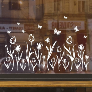 Does Not Apply Flowers Window Sticker Floral Ornament Wall Stickers White Decal Butterfly Bedro Does Not Apply Flowers Window Sticker Floral Ornament Wall Stickers White Decal Butterfly Bedro