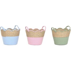 Decorative Basket Home Esprit Blue Green Pink Natural Children'S 35 X 35 X 28 Decorative Basket Home Esprit Blue Green Pink Natural Children'S 35 X 35 X 28